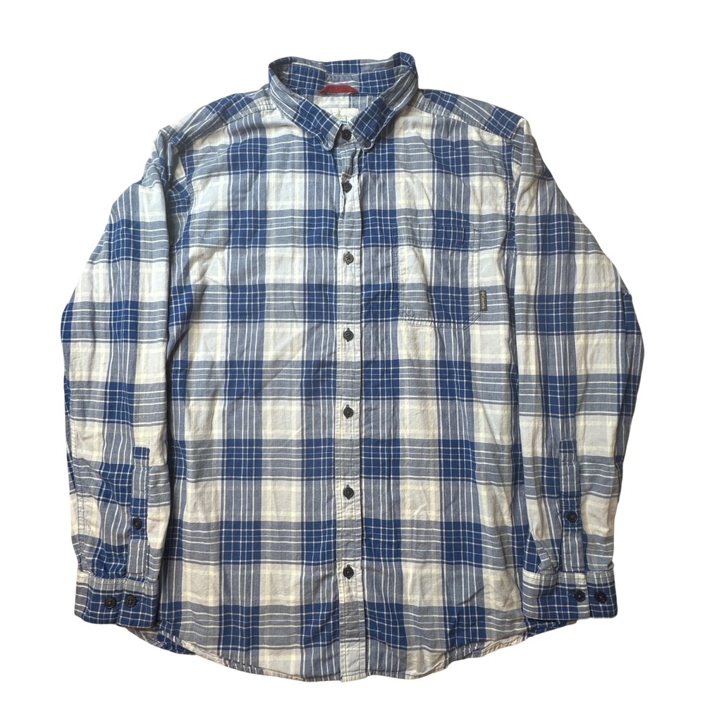 Columbia Shirt‎ Mens XL Blue White Plaid Button Down Long Sleeve Cotton Casual